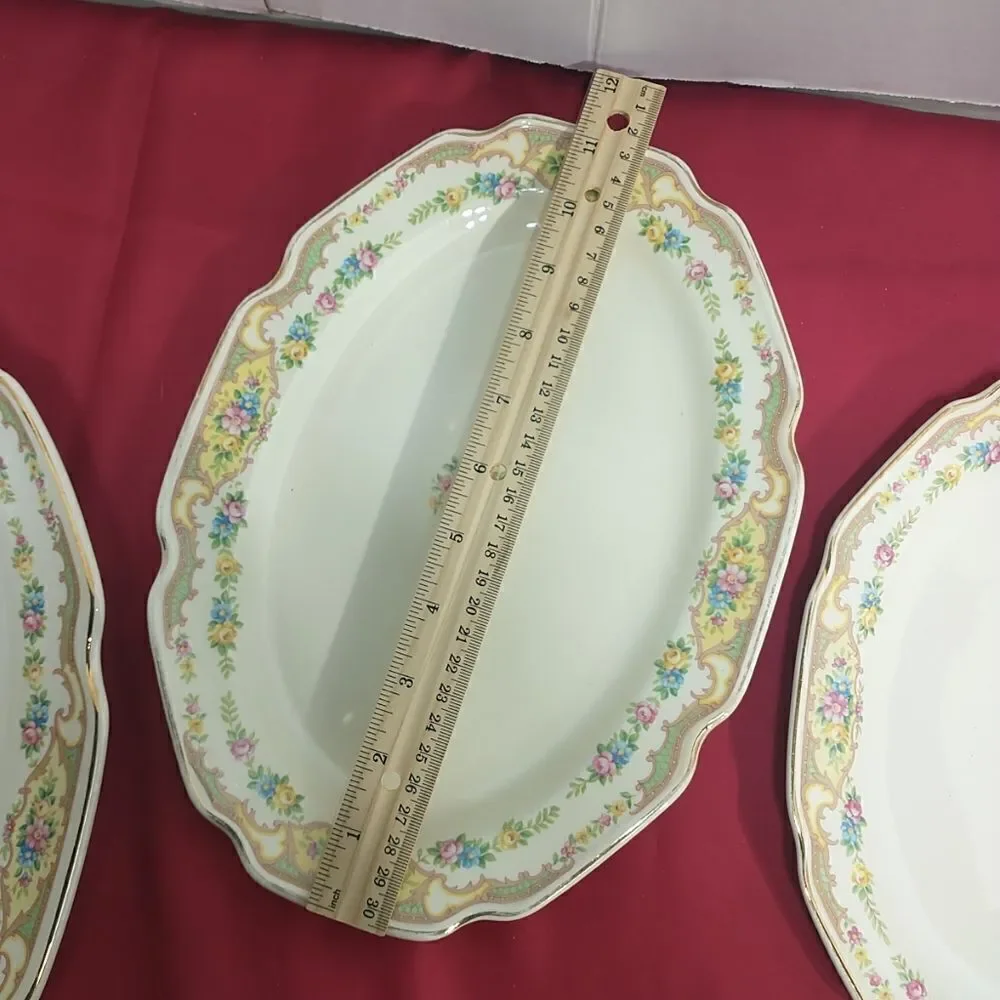 Mount Clemens Mildred Pattern Serving Plates And Bowls Set Of 5 Small To Large.